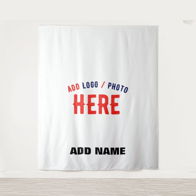 STYLISH MODERN CUSTOMIZABLE WHITE VERIFIED BRANDED TAPESTRY (Front)