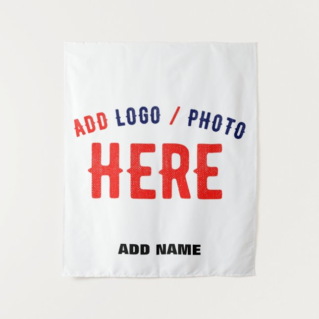 STYLISH MODERN CUSTOMIZABLE WHITE VERIFIED BRANDED TAPESTRY (Front)
