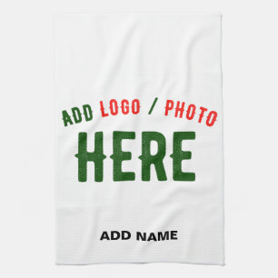 STYLISH MODERN CUSTOMIZABLE WHITE VERIFIED BRANDED TEA TOWEL