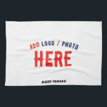 STYLISH MODERN CUSTOMIZABLE WHITE VERIFIED BRANDED TEA TOWEL<br><div class="desc">THIS IS A DESIGN FITTING FOR EVERYONE.YOU CAN CHANGE, RESIZE OR ADD LOGO, PHOTO, TEXT AND COLOURS THE WAY YOU LIKE.THANK YOU.</div>