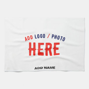 STYLISH MODERN CUSTOMIZABLE WHITE VERIFIED BRANDED TEA TOWEL