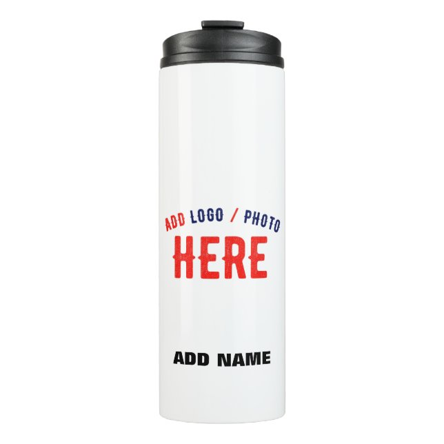 STYLISH MODERN CUSTOMIZABLE WHITE VERIFIED BRANDED THERMAL TUMBLER (Front)