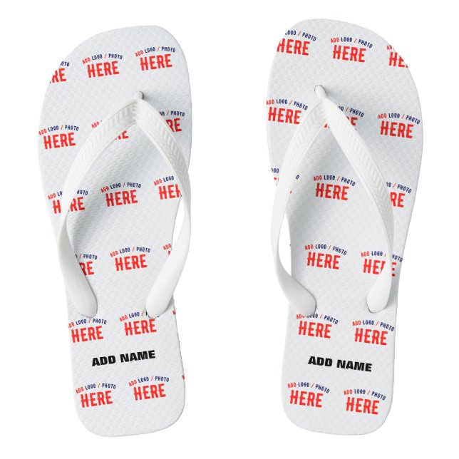 STYLISH MODERN CUSTOMIZABLE WHITE VERIFIED BRANDED THONGS (Footbed)