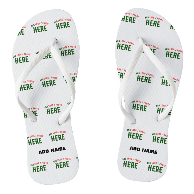 STYLISH MODERN CUSTOMIZABLE WHITE VERIFIED BRANDED THONGS (Footbed)