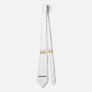 STYLISH MODERN CUSTOMIZABLE WHITE VERIFIED BRANDED TIE