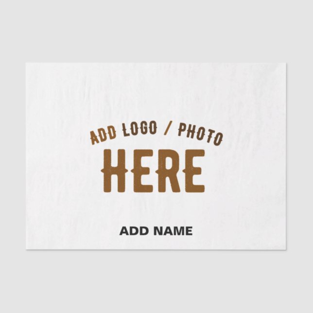 STYLISH MODERN CUSTOMIZABLE WHITE VERIFIED BRANDED TISSUE PAPER (Front)