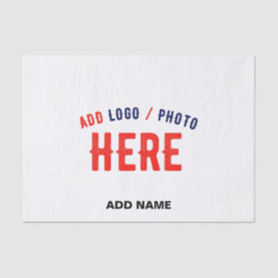 STYLISH MODERN CUSTOMIZABLE WHITE VERIFIED BRANDED TISSUE PAPER