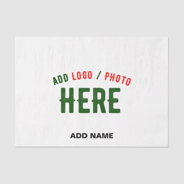 STYLISH MODERN CUSTOMIZABLE WHITE VERIFIED BRANDED TISSUE PAPER (Front)