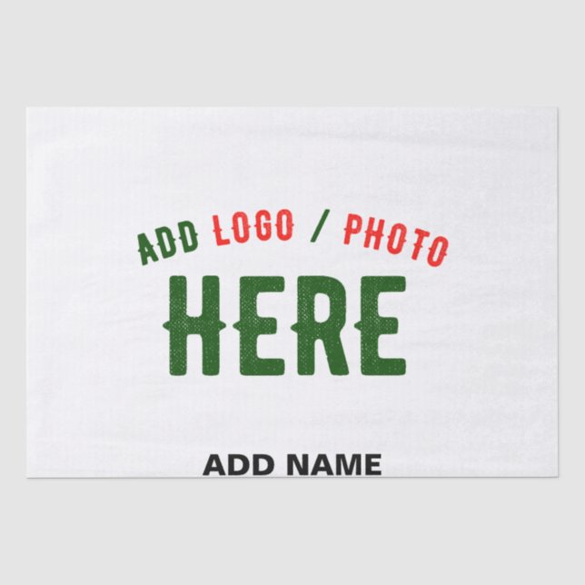 STYLISH MODERN CUSTOMIZABLE WHITE VERIFIED BRANDED TISSUE PAPER (Front)