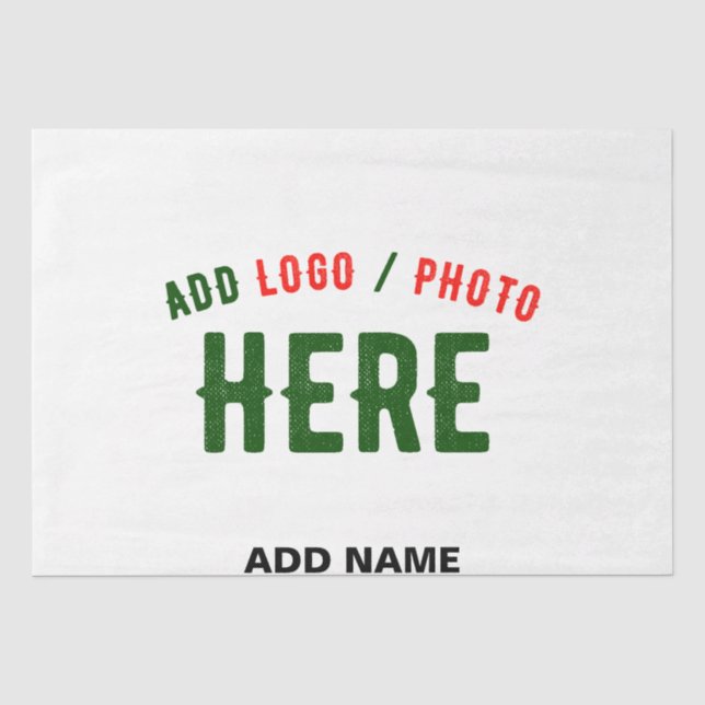STYLISH MODERN CUSTOMIZABLE WHITE VERIFIED BRANDED TISSUE PAPER (Front)