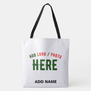 STYLISH MODERN CUSTOMIZABLE WHITE VERIFIED BRANDED TOTE BAG