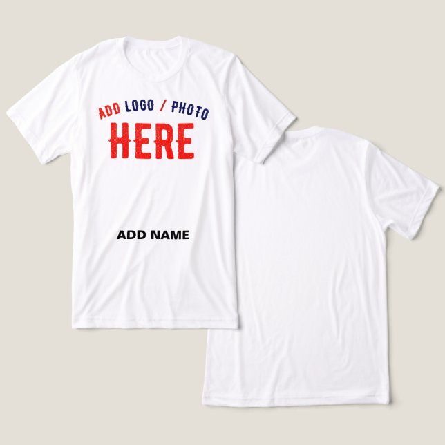 STYLISH MODERN CUSTOMIZABLE WHITE VERIFIED BRANDED Tri-Blend SHIRT (Design Front & Back)