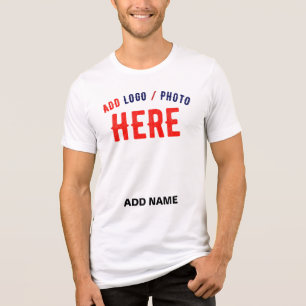 STYLISH MODERN CUSTOMIZABLE WHITE VERIFIED BRANDED Tri-Blend SHIRT