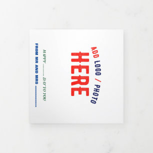 STYLISH MODERN CUSTOMIZABLE WHITE VERIFIED BRANDED Tri-Fold CARD
