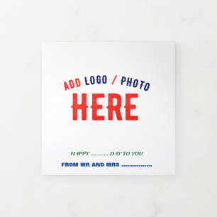 STYLISH MODERN CUSTOMIZABLE WHITE VERIFIED BRANDED Tri-Fold CARD