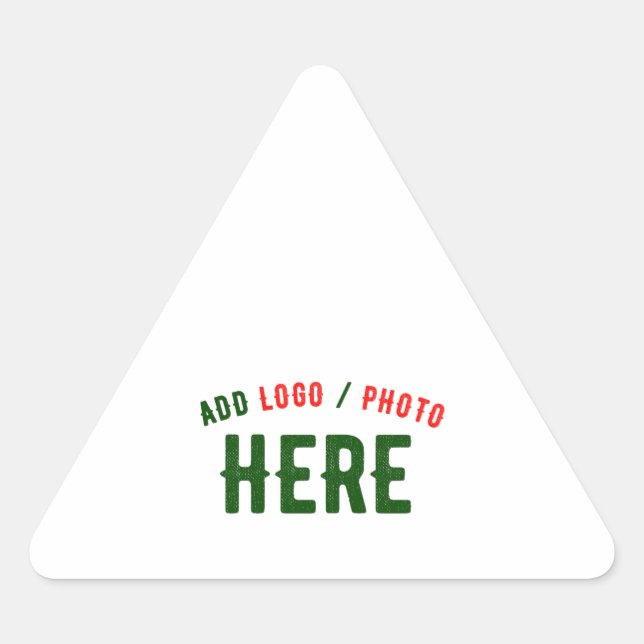 STYLISH MODERN CUSTOMIZABLE WHITE VERIFIED BRANDED TRIANGLE STICKER (Front)