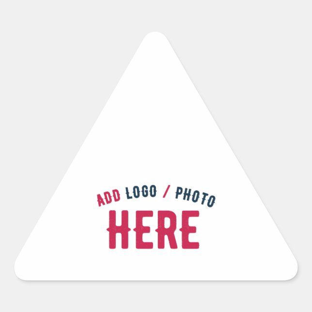 STYLISH MODERN CUSTOMIZABLE WHITE VERIFIED BRANDED TRIANGLE STICKER (Front)