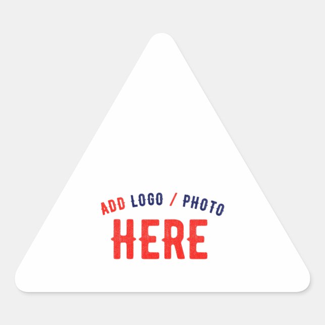 STYLISH MODERN CUSTOMIZABLE WHITE VERIFIED BRANDED TRIANGLE STICKER (Front)