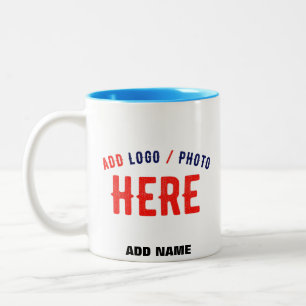 STYLISH MODERN CUSTOMIZABLE WHITE VERIFIED BRANDED Two-Tone COFFEE MUG