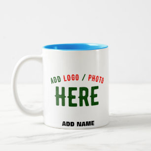 STYLISH MODERN CUSTOMIZABLE WHITE VERIFIED BRANDED Two-Tone COFFEE MUG