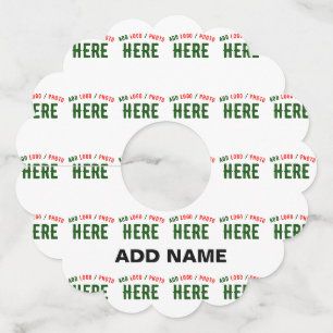 STYLISH MODERN CUSTOMIZABLE WHITE VERIFIED BRANDED WINE GLASS TAG