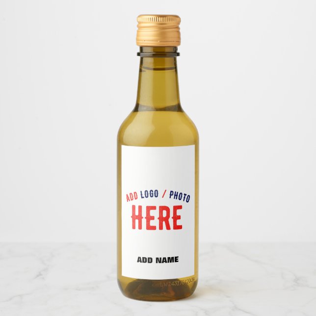 STYLISH MODERN CUSTOMIZABLE WHITE VERIFIED BRANDED WINE LABEL (Front)