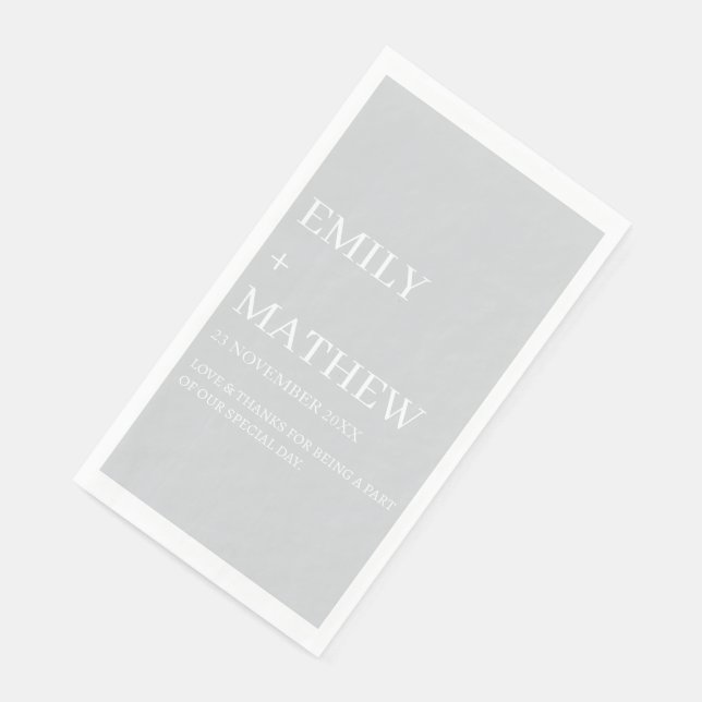 STYLISH MODERN CUSTOMIZED ELEGANT CLASSIC WEDDING  NAPKIN (Corner)