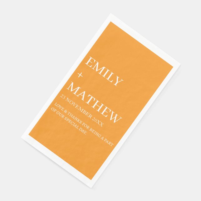 STYLISH MODERN CUSTOMIZED ELEGANT CLASSIC WEDDING  NAPKIN (Corner)