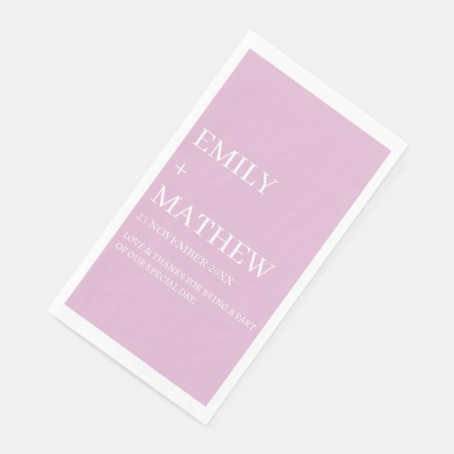 STYLISH MODERN CUSTOMIZED ELEGANT CLASSIC WEDDING  NAPKIN (Corner)