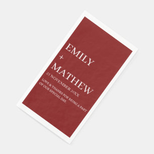 STYLISH MODERN CUSTOMIZED ELEGANT CLASSIC WEDDING NAPKIN
