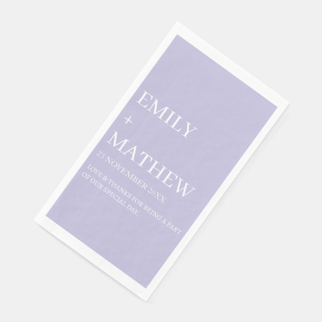 STYLISH MODERN CUSTOMIZED ELEGANT CLASSIC WEDDING  NAPKIN (Corner)