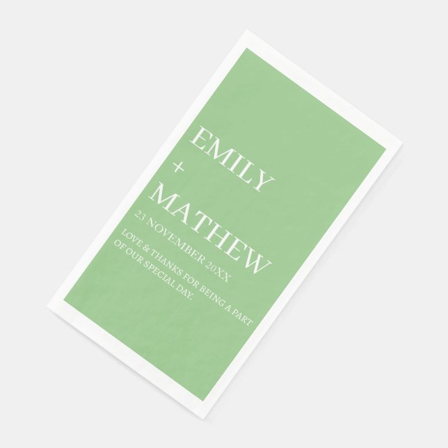 STYLISH MODERN CUSTOMIZED ELEGANT CLASSIC WEDDING  NAPKIN (Corner)