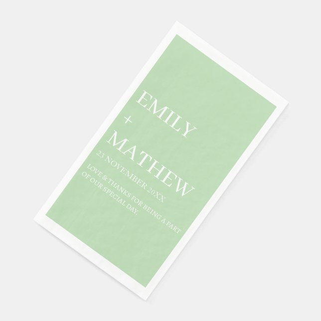 STYLISH MODERN CUSTOMIZED ELEGANT CLASSIC WEDDING  NAPKIN (Corner)