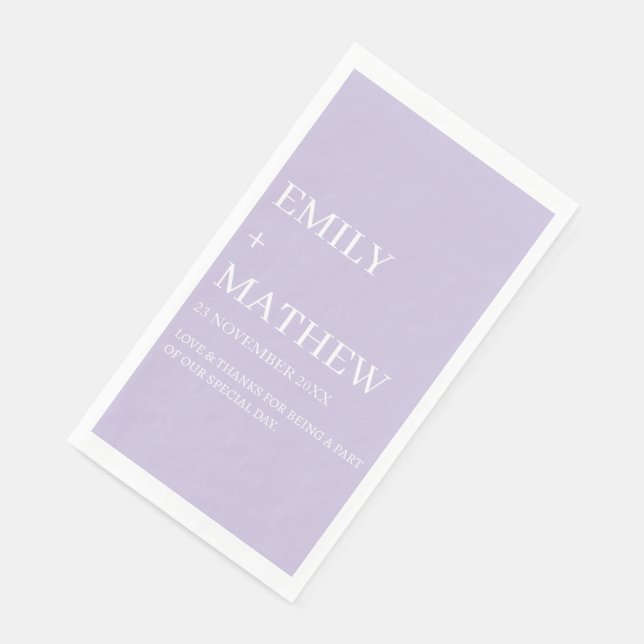 STYLISH MODERN CUSTOMIZED ELEGANT CLASSIC WEDDING  NAPKIN (Corner)