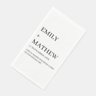 STYLISH MODERN CUSTOMIZED ELEGANT CLASSIC WEDDING NAPKIN