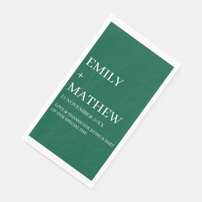 STYLISH MODERN CUSTOMIZED ELEGANT CLASSIC WEDDING  NAPKIN (Corner)