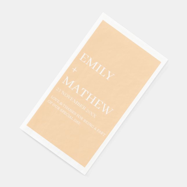 STYLISH MODERN CUSTOMIZED ELEGANT CLASSIC WEDDING  NAPKIN (Corner)