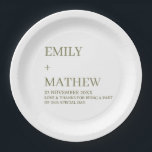 STYLISH MODERN CUSTOMIZED ELEGANT CLASSIC WEDDING  PAPER PLATE<br><div class="desc">CUSTOM NAME MINIMAL MONOGRAM BLACK & WHITE  TYPOGRAPHY WEDDING NAPKINS PERSONALIZED NAME CUTE WEDDING COASTERS
STYLISH MODERN CUSTOMIZED ELEGANT CLASSIC WEDDING SQUARE PAPER PLATES</div>