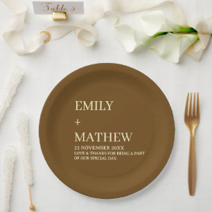 STYLISH MODERN CUSTOMIZED ELEGANT CLASSIC WEDDING  PAPER PLATE