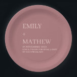 STYLISH MODERN CUSTOMIZED ELEGANT CLASSIC WEDDING  PAPER PLATE<br><div class="desc">CUSTOM NAME MINIMAL MONOGRAM BLACK & WHITE  TYPOGRAPHY WEDDING NAPKINS PERSONALIZED NAME CUTE WEDDING COASTERS
STYLISH MODERN CUSTOMIZED ELEGANT CLASSIC WEDDING SQUARE PAPER PLATES</div>