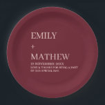 STYLISH MODERN CUSTOMIZED ELEGANT CLASSIC WEDDING  PAPER PLATE<br><div class="desc">CUSTOM NAME MINIMAL MONOGRAM BLACK & WHITE  TYPOGRAPHY WEDDING NAPKINS PERSONALIZED NAME CUTE WEDDING COASTERS
STYLISH MODERN CUSTOMIZED ELEGANT CLASSIC WEDDING SQUARE PAPER PLATES</div>
