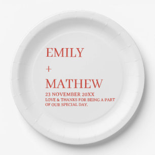 STYLISH MODERN CUSTOMIZED ELEGANT CLASSIC WEDDING  PAPER PLATE
