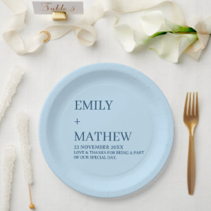 STYLISH MODERN CUSTOMIZED ELEGANT CLASSIC WEDDING PAPER PLATE
