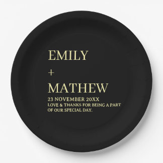 STYLISH MODERN CUSTOMIZED ELEGANT CLASSIC WEDDING  PAPER PLATE
