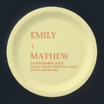 STYLISH MODERN CUSTOMIZED ELEGANT CLASSIC WEDDING  PAPER PLATE<br><div class="desc">CUSTOM NAME MINIMAL MONOGRAM BLACK & WHITE  TYPOGRAPHY WEDDING NAPKINS PERSONALIZED NAME CUTE WEDDING COASTERS
STYLISH MODERN CUSTOMIZED ELEGANT CLASSIC WEDDING SQUARE PAPER PLATES</div>