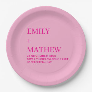 STYLISH MODERN CUSTOMIZED ELEGANT CLASSIC WEDDING  PAPER PLATE