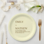 STYLISH MODERN CUSTOMIZED ELEGANT CLASSIC WEDDING  PAPER PLATE<br><div class="desc">CUSTOM NAME MINIMAL MONOGRAM BLACK & WHITE  TYPOGRAPHY WEDDING NAPKINS PERSONALIZED NAME CUTE WEDDING COASTERS
STYLISH MODERN CUSTOMIZED ELEGANT CLASSIC WEDDING SQUARE PAPER PLATES</div>