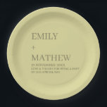 STYLISH MODERN CUSTOMIZED ELEGANT CLASSIC WEDDING  PAPER PLATE<br><div class="desc">CUSTOM NAME MINIMAL MONOGRAM BLACK & WHITE  TYPOGRAPHY WEDDING NAPKINS PERSONALIZED NAME CUTE WEDDING COASTERS
STYLISH MODERN CUSTOMIZED ELEGANT CLASSIC WEDDING SQUARE PAPER PLATES</div>