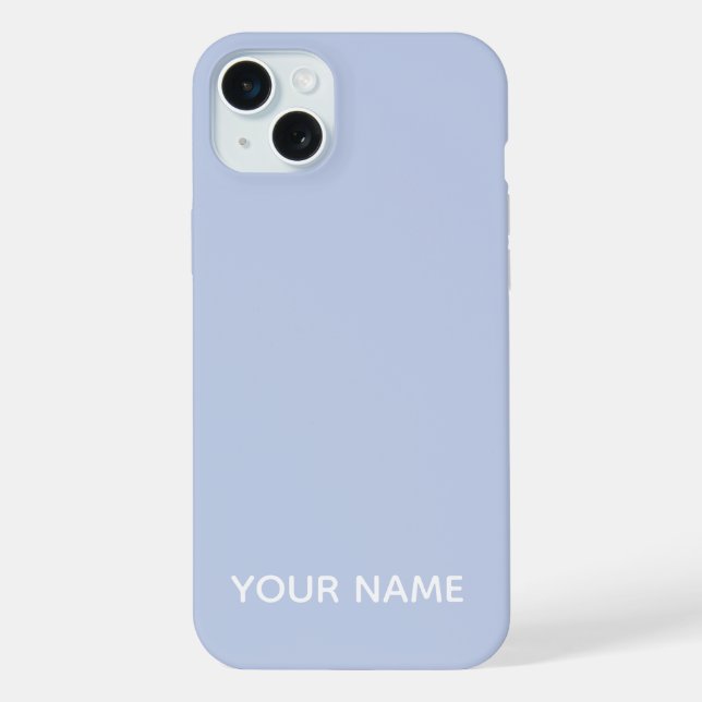 STYLISH MODERN CUSTOMIZED NAME PALE BLUE COLOUR  iPhone CASE (Back)