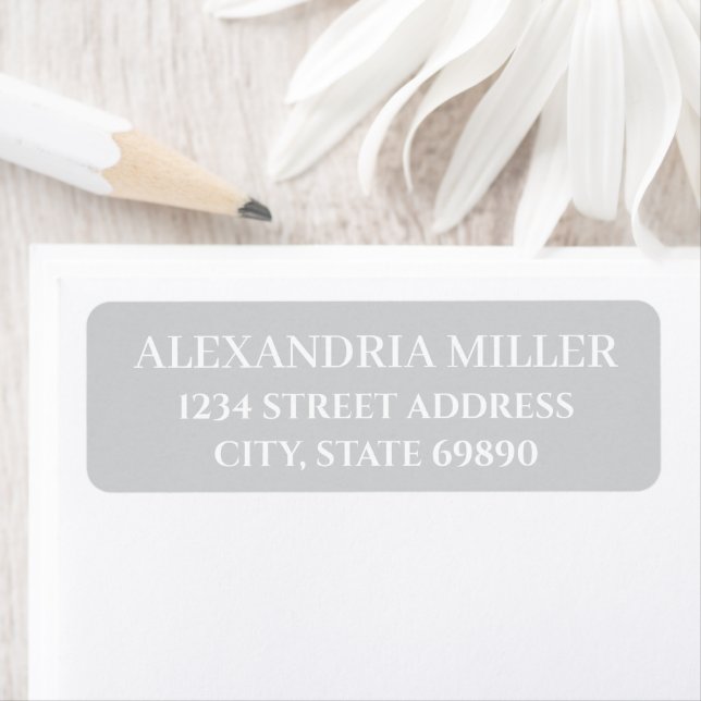 STYLISH MODERN CUSTOMIZED NAME RETURN ADDRESS LABEL (Insitu)